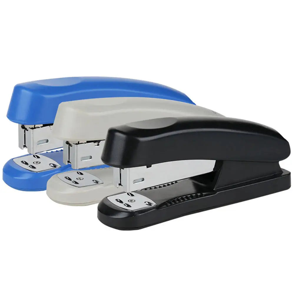 Labor-Saving Desktop Stapler Portable Classic Hand Stapler for School Office Home Stationery Supplies Random Color