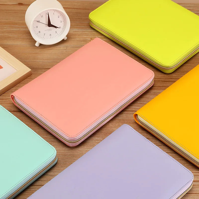 A5 A6 B5 Zipper Binder Bag Loose Leaf Inner Page ,Photo Card Collection Book Postcard Organizer Diary Notebook School Stationery